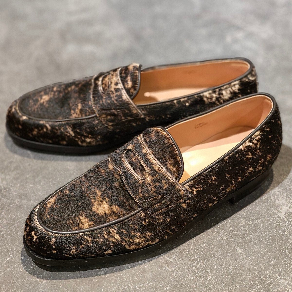 希少 使用数回 【JOHN LOBB】ジョンロブ ロペス ローファー ブリストルハイド ハラコ サバンナ サイズ UK8E 4395ラスト 参考定価￥269,500-