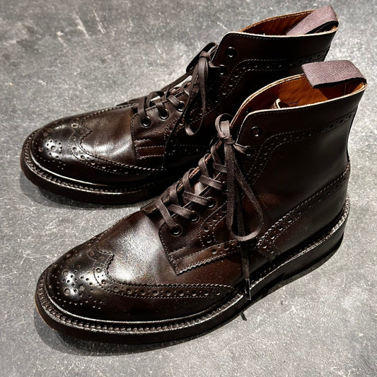 試着程度【Tricker’s】トリッカーズ カントリーブーツ S63415 ストウ エスプレッソ カーフ サイズUK7