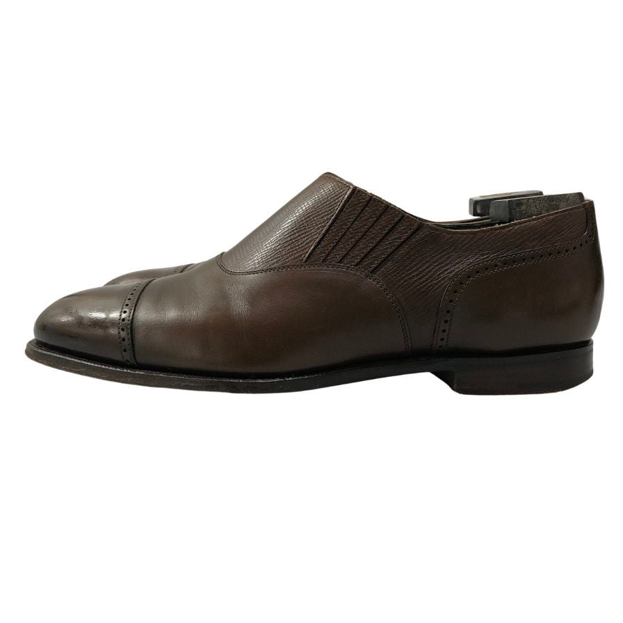 【CROCKETT&JONES】クロケットジョーンズ マギー 140周年記念モデル サイドエラスレィック グレインレザーカーフコンビ ブラウン サイズUK7.5E 140ラスト