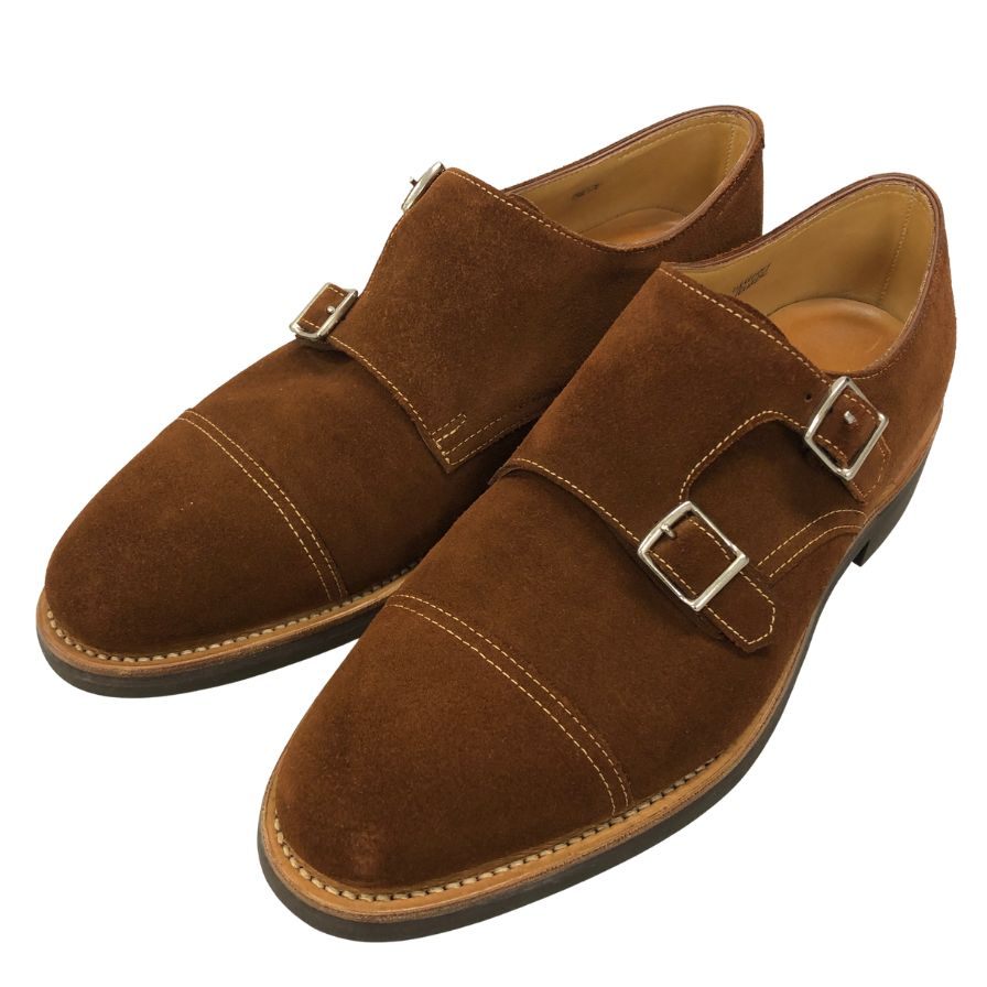 【JOHN LOBB】ジョンロブ レザーシューズ ダブルモンク ウィリアム スエード ブラウン メンズ サイズUK7E 9795ラスト William