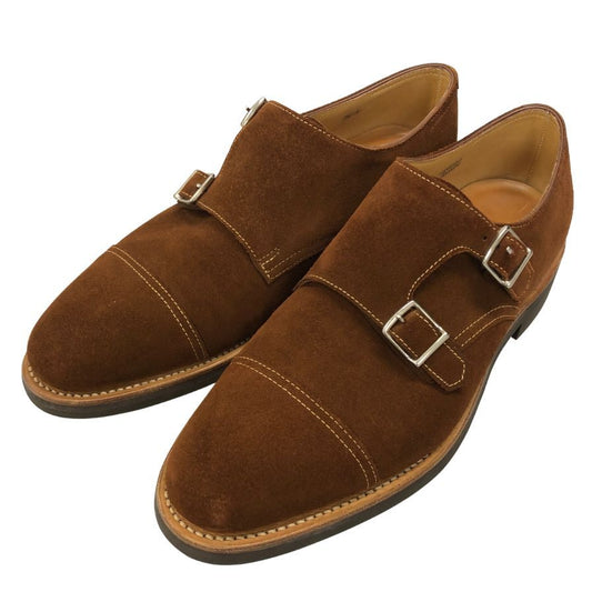 【JOHN LOBB】ジョンロブ レザーシューズ ダブルモンク ウィリアム スエード ブラウン メンズ サイズUK7E 9795ラスト William