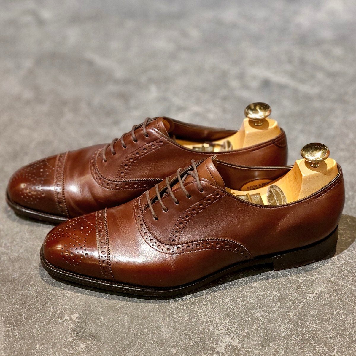 美品【EDWARD GREEN】エドワードグリーン アスキス セミブローグ