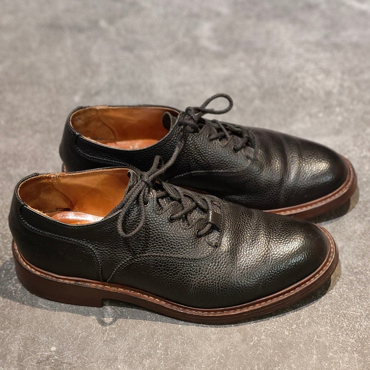 美品【Tricker’s】トリッカーズ M7659 ギリー グレインレザー ブラック サイズUK7.5