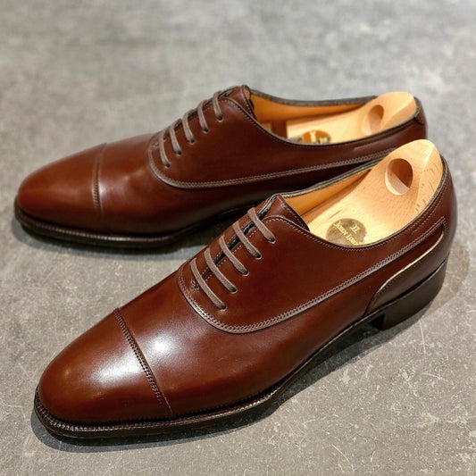希少 新品未使用【JOHN LOBB】ジョンロブ スタッフォード ストレートチップ ブラウン カーフ サイズUK6.5E 7000ラスト