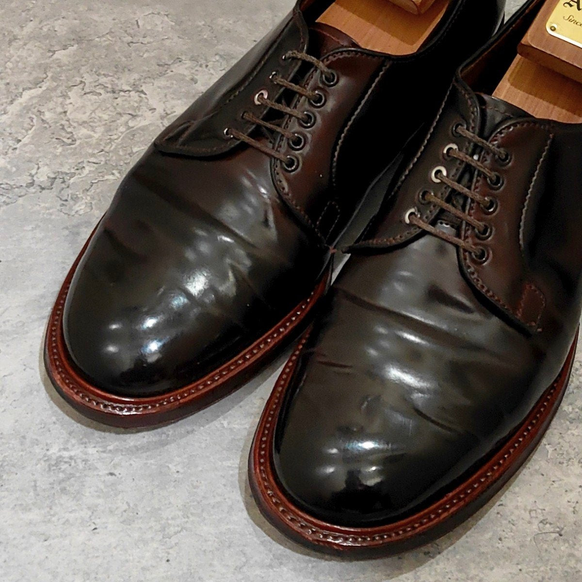 【ALDEN】オールデン BROGUE別注 D8411C プレーントゥ コードバン ダークバーガンディ サイズUS10.5E ミリタリーラスト