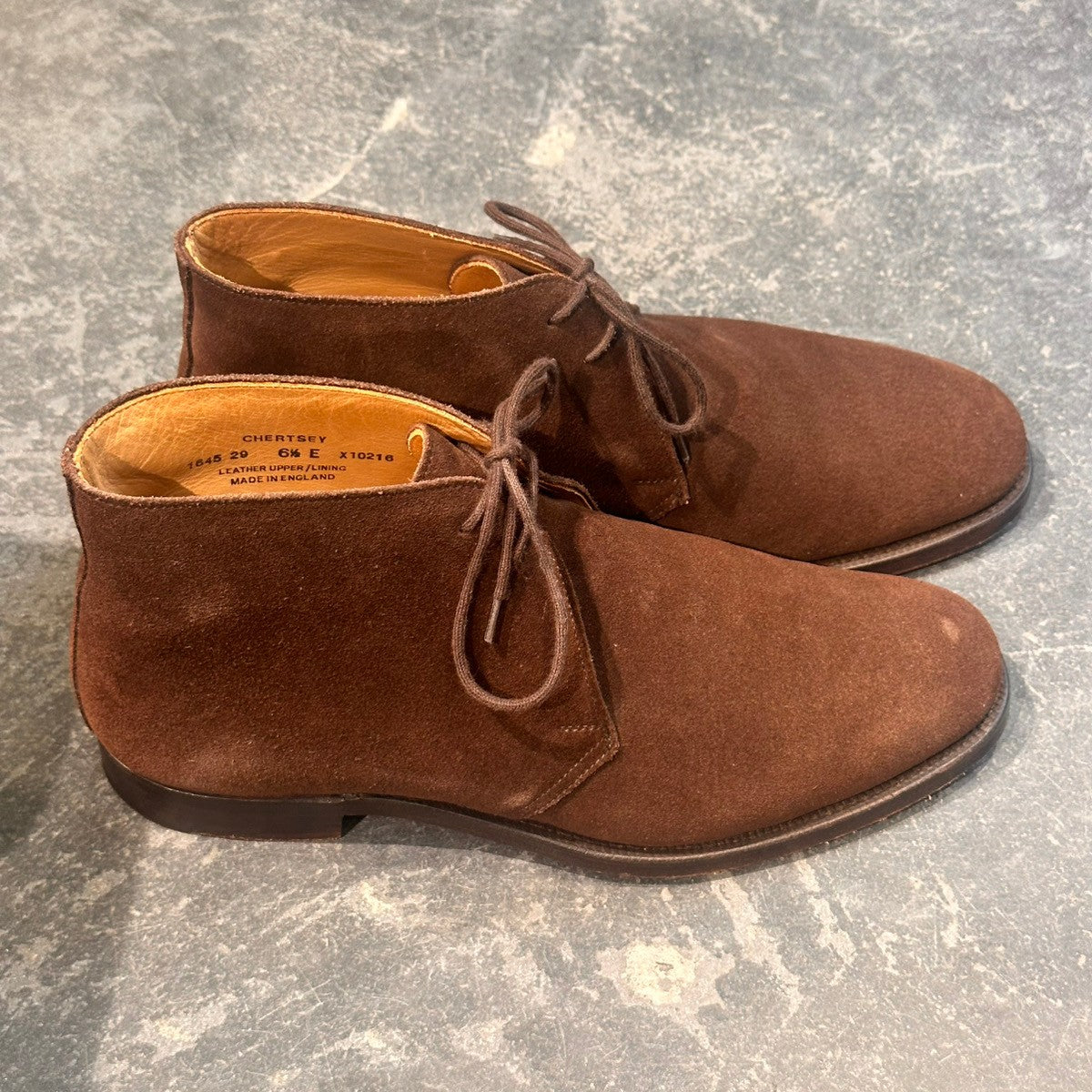 【Crockett & Jones】クロケット＆ジョーンズ チャートシー チャッカブーツ スエード ブラウン サイズUK6.5E 224ラスト