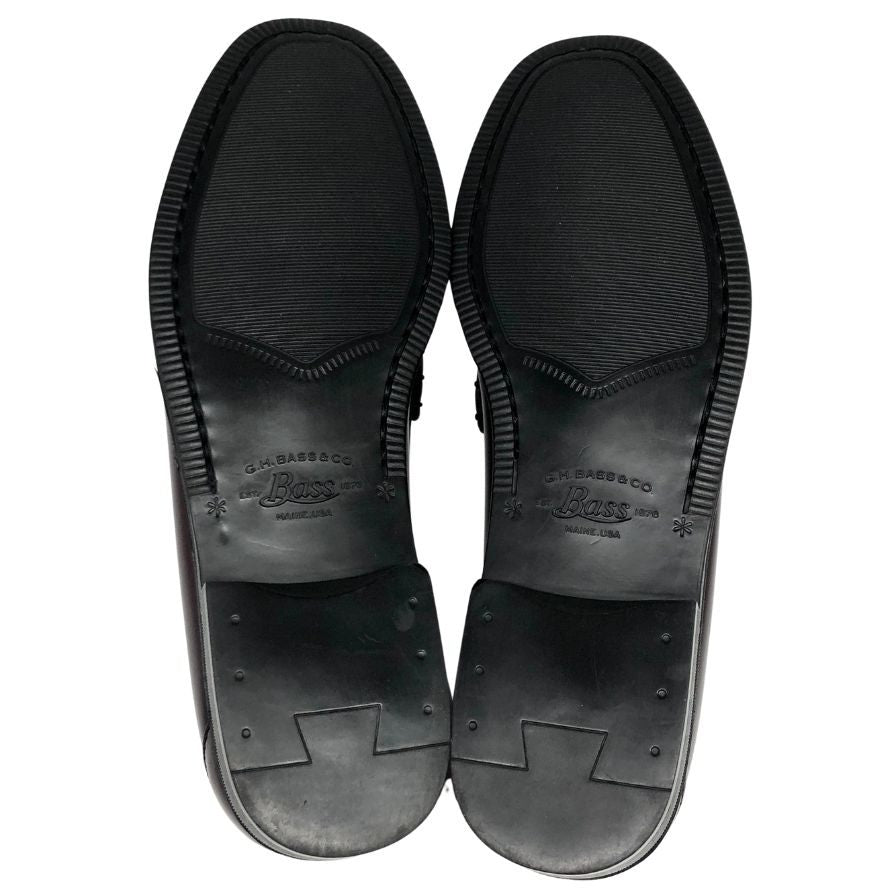 新品未使用 【G.H.Bass&Co. 】 ジーエイチバス 11711D ラーソン ローファー ハイシャインレザー ワイン サイズ US7 定価￥31,900-