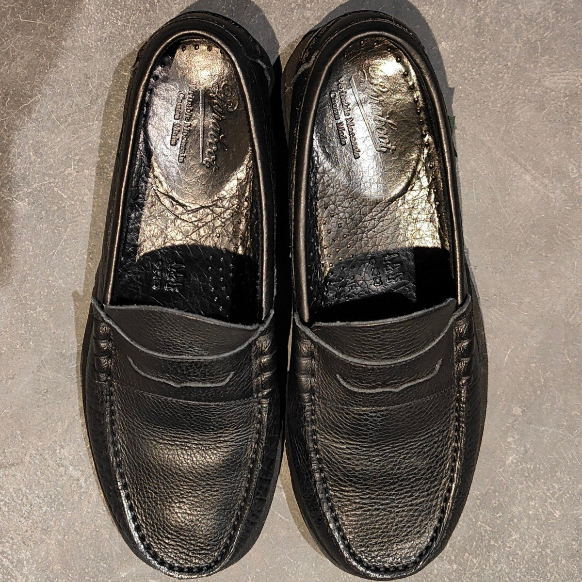 美品【PARABOOT】パラブーツ コロー ローファー グレインレザー ブラック サイズ UK7