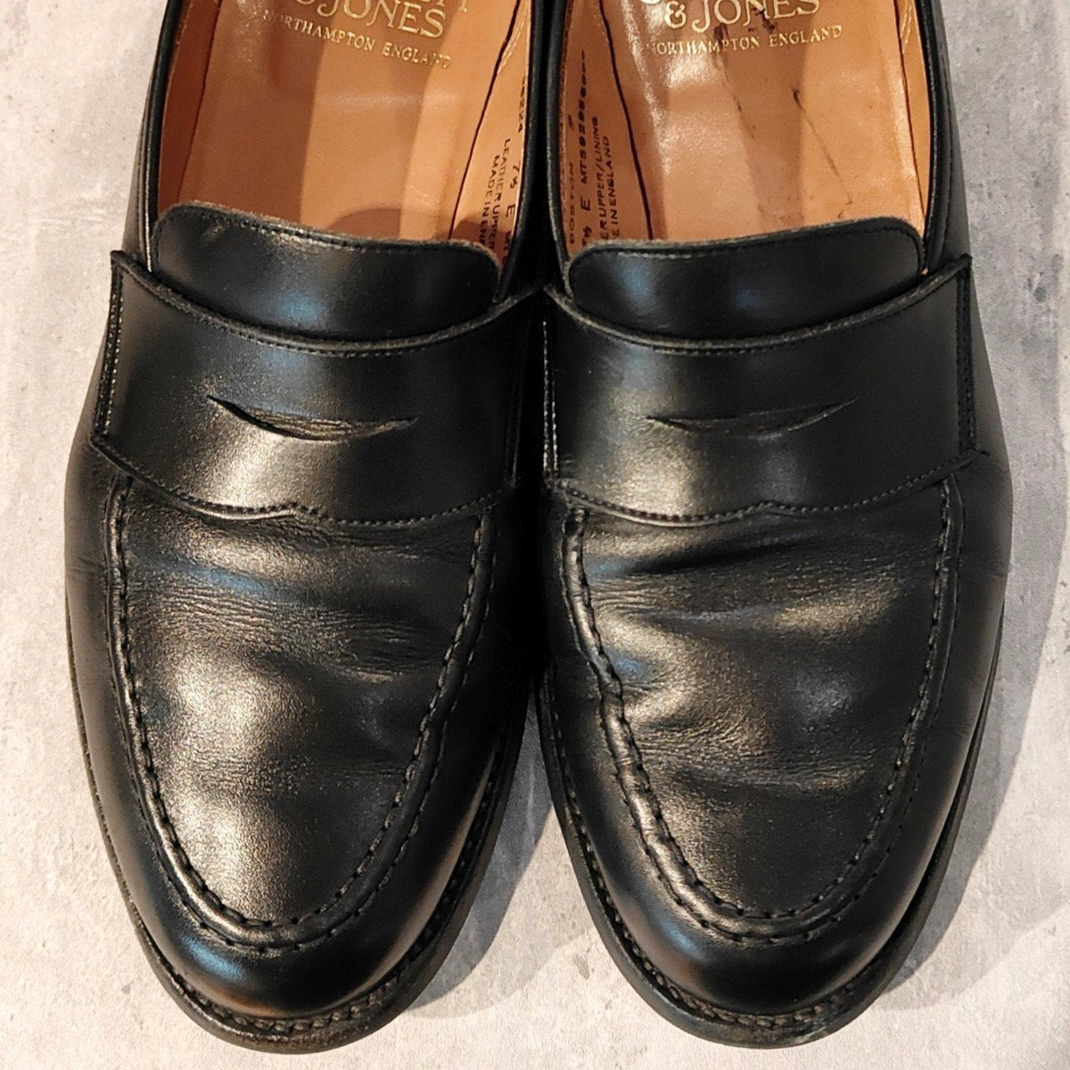 【Crockett&Jones】クロケット&ジョーンズ ボストン2 ローファー カーフ ブラック サイズUK7.5E 376ラスト 参考定価￥143,000-