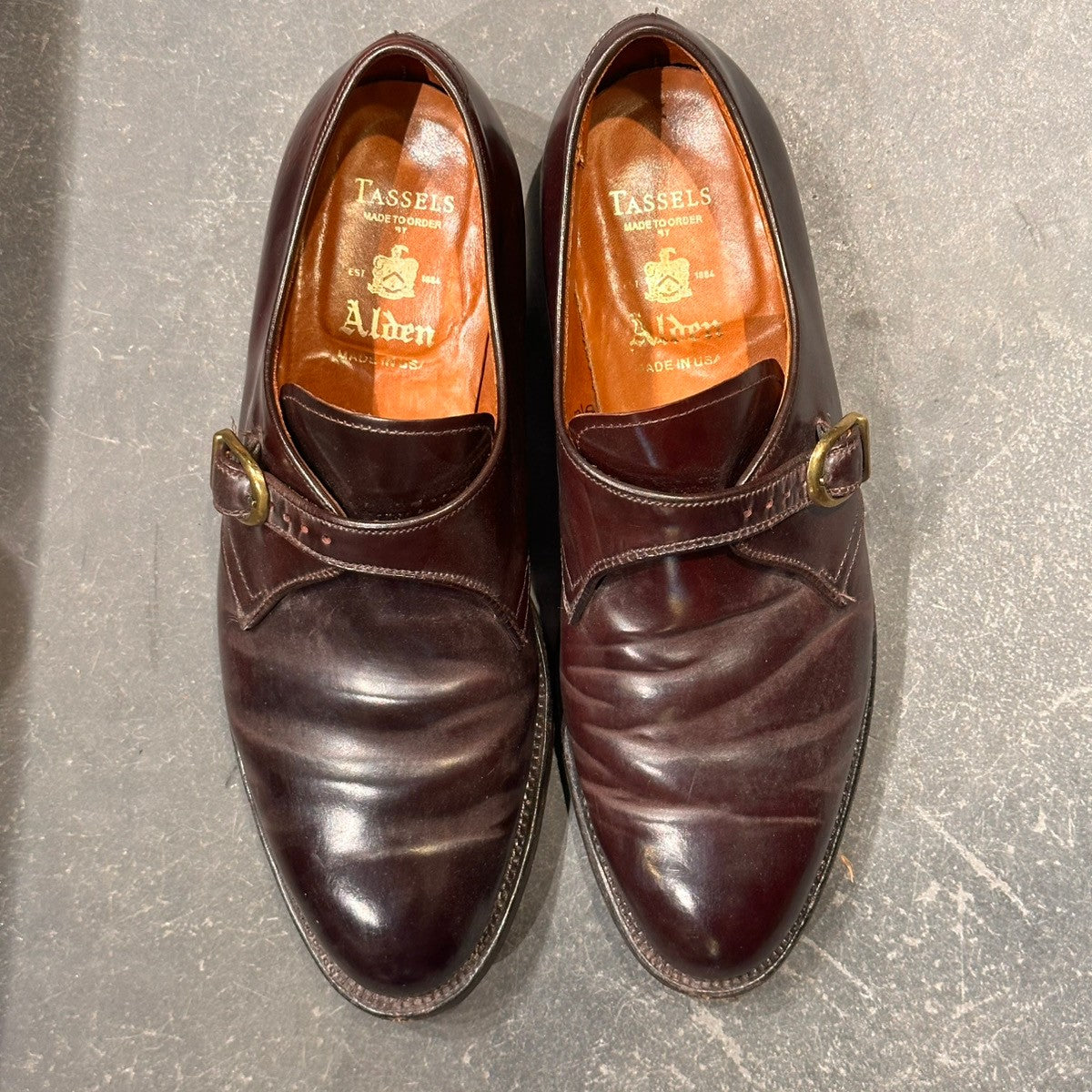 【ALDEN】オールデン 954 シングルモンク コードバン ダークバーガンディ サイズUS10D アバディーンラスト