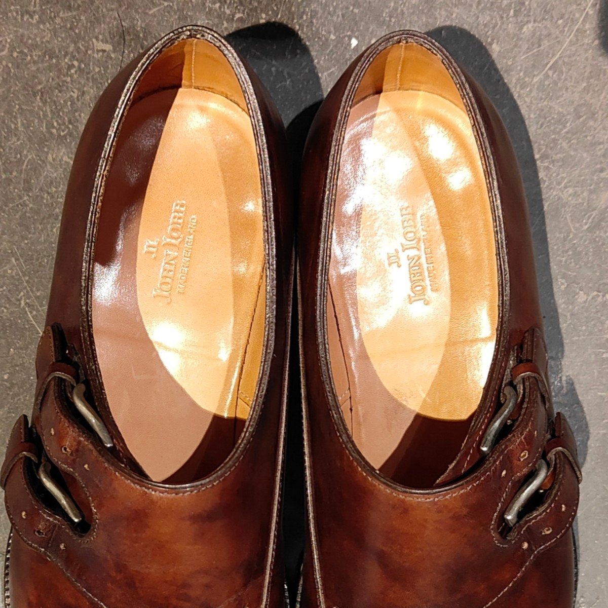 【JOHN LOBB】ジョンロブ チャペル ダブルモンク ミュージアムカーフ ブラウン サイズUK6E 8000ラスト