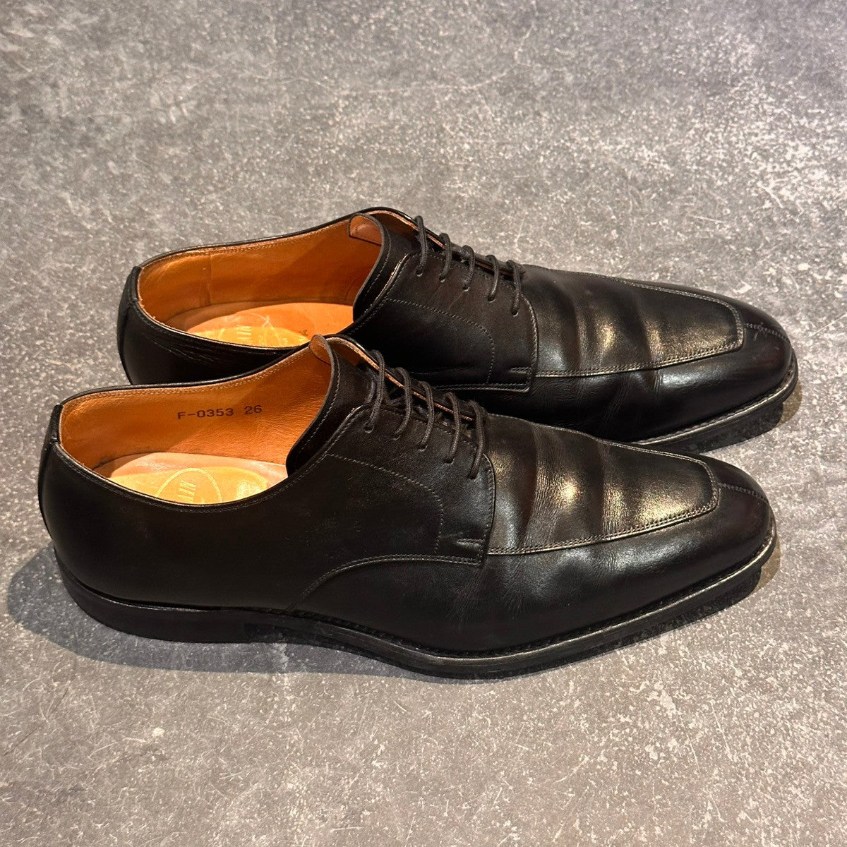 【SCOTCH GRAIN】スコッチグレイン Uチップ F-0353 カーフ ブラック サイズ26EEE