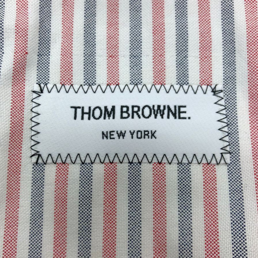 【THOM BROWNE】トム ブラウン ジャケット MJU426A 裏地ストライプ コットン メンズ グレー サイズS相当