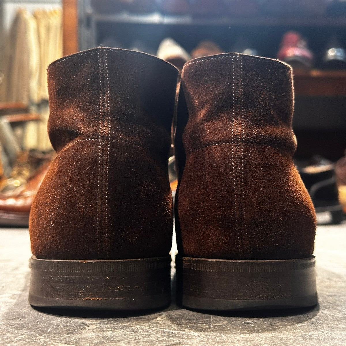 美品【JOHNLOBB】ジョンロブ ロムゼイ チャッカブーツ Jスタンプ  スエード ブラウン サイズUK7D 8000ラスト