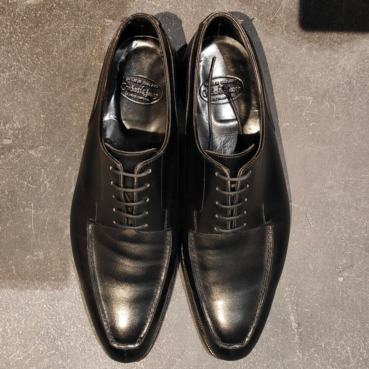 希少 極美品【CROCKETT&JONES】クロケット&ジョーンズ クラレンドン Uチップ カーフ ブラック サイズUK7E