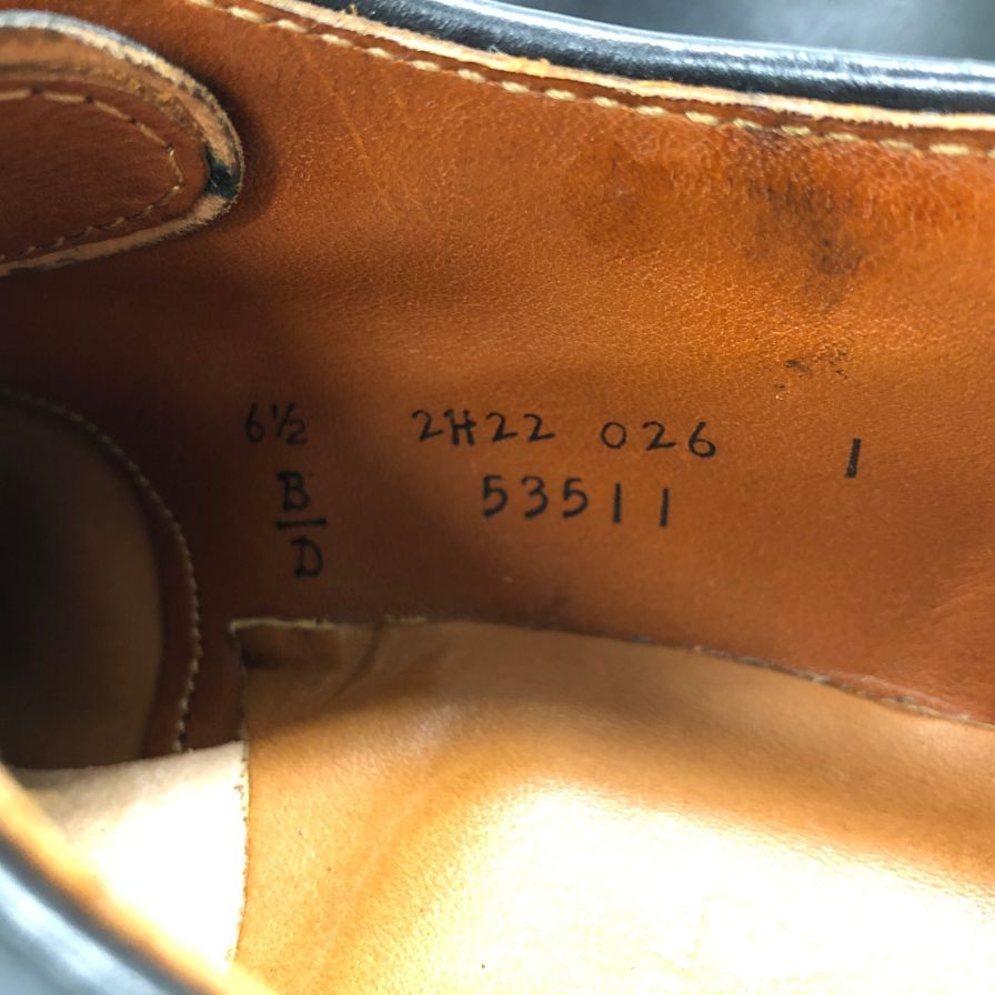 【ALDEN】オールデン 53511 ビジネスシューズ コードバン ブラック（黒） サイズ 6.5 ラスト