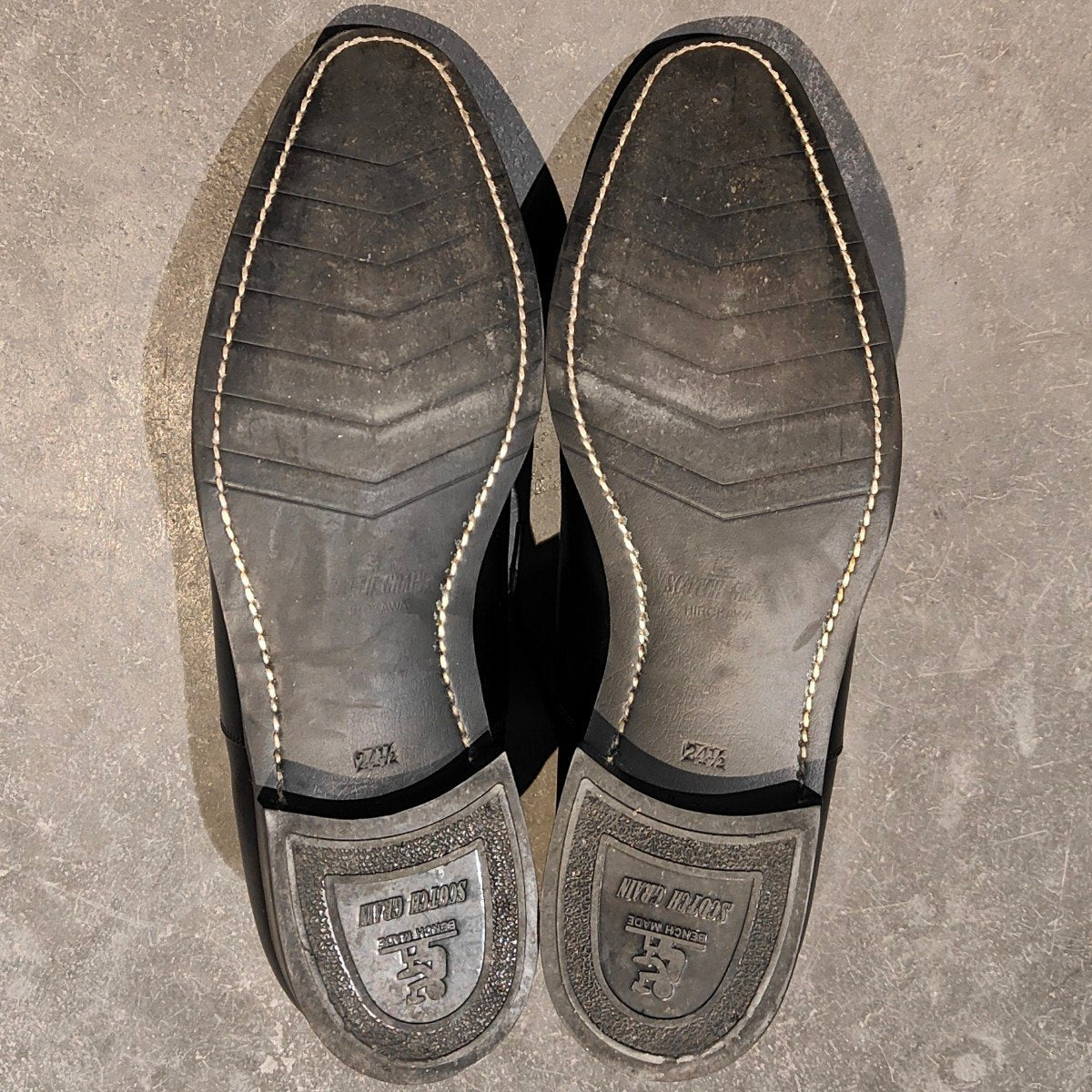 極美品【SCOTCH GRAIN】スコッチグレイン 3133 ストレートチップ カーフ ブラック サイズ 24.5