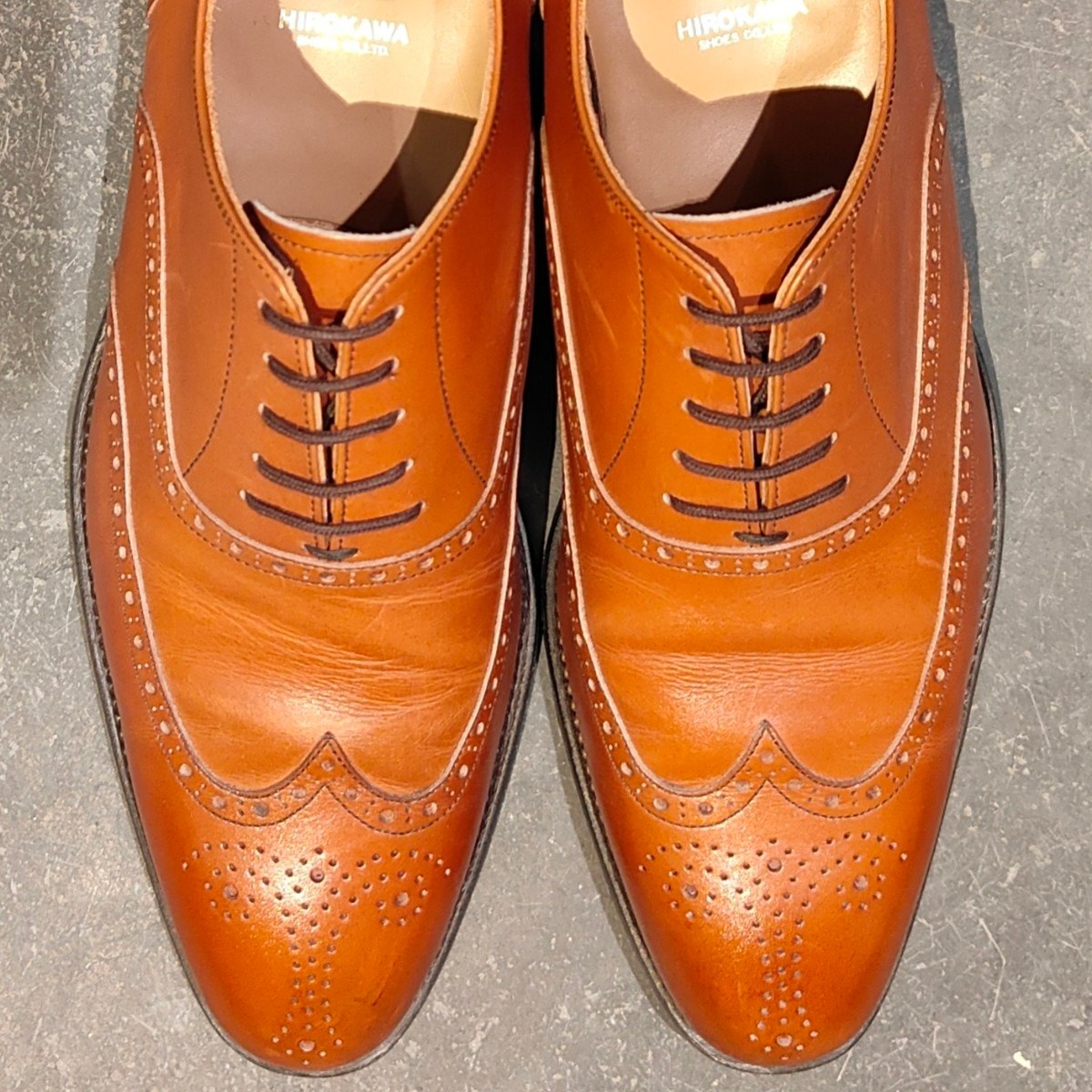 美品【SCOTCH GRAIN】スコッチグレイン 大印 HA745 フルブローグ ブラウン サイズ25cm