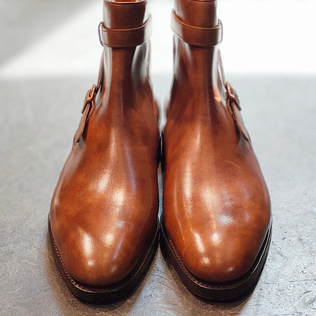 新品未使用 パターンオーダー品 【JOHN LOBB】ジョンロブ アボット ジョッパーブーツ ミュージアムカーフ ブラウン サイズ UK5.5E  8695ラスト 定価￥375,100-