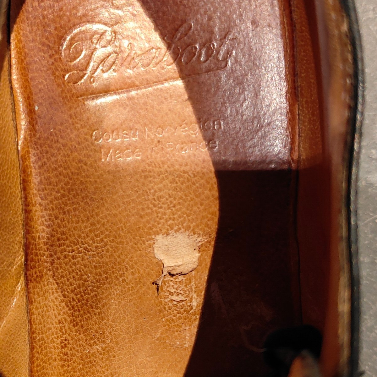 美品【Paraboot】パラブーツ アヴィニョン Uチップ リスレザー ブラック サイズUK7 参考定価￥96,800-