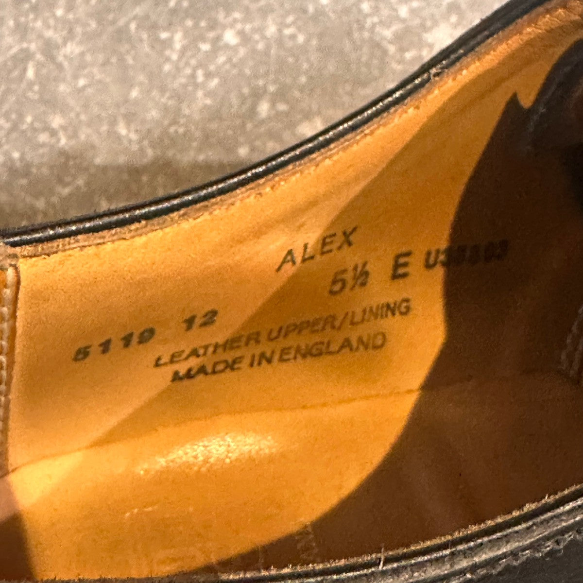 【CROCKETT&JONES】クロケット&ジョーンズ アレックス ホールカット カーフ ブラック サイズUK5.5E
