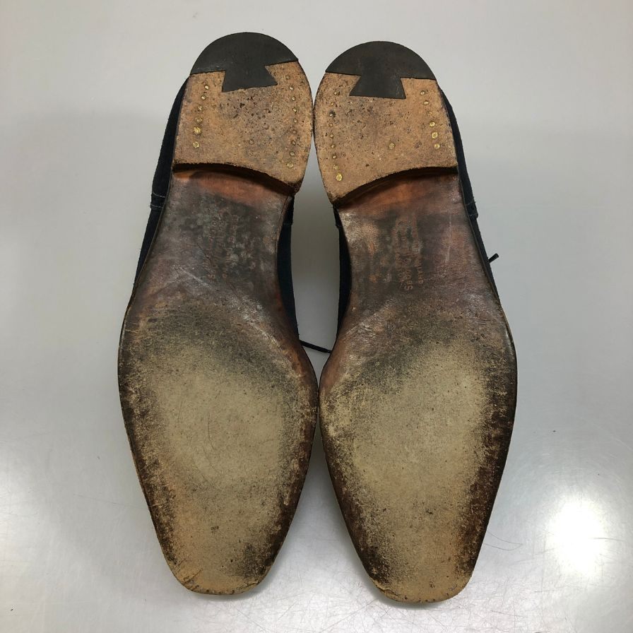 【オンライン限定】【Crockett & Jones Albany】クロケット&ジョーンズ アルバニー  ビジネスシューズ スエ－ド ネイビー（紺） サイズ - ラスト