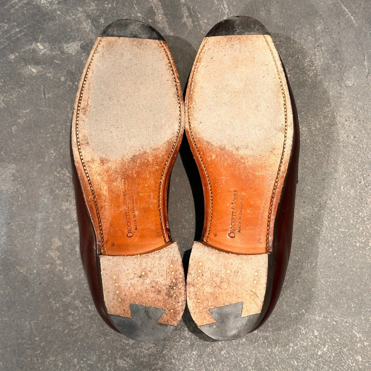 【CROCKETT&JONES】クロケット&ジョーンズ MAINE ビームスF別注 カーフ ダークブラウン サイズUK5E 376ラスト