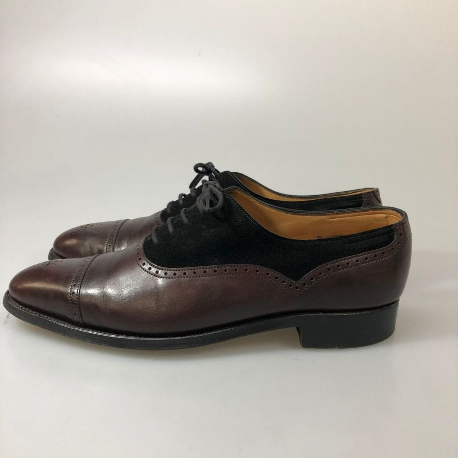 【JOHN LOBB】ジョンロブ レザーシューズ  トウチェスター カーフ×スエード コンビ ラスト7000 メンズ サイズ7D ブラウン TOWCESTER