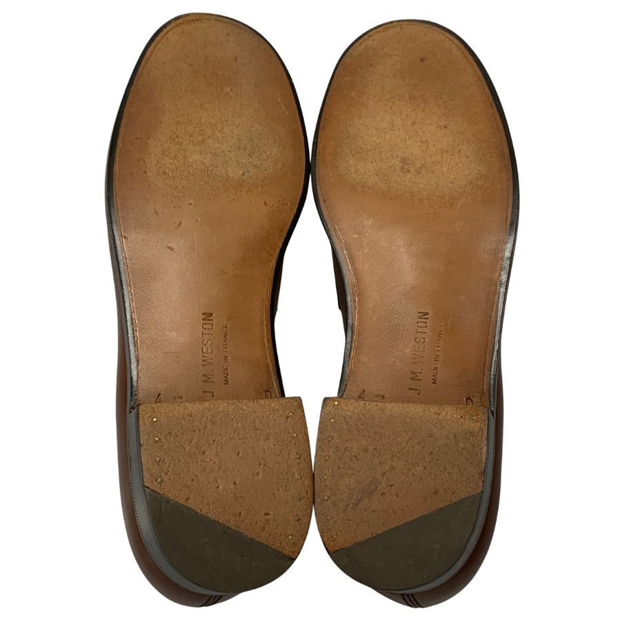 【J.M.WESTON】ジェイエムウエストン 180 ローファー ボックスカーフ ブラウン（茶系） サイズ UK4.5D ラスト