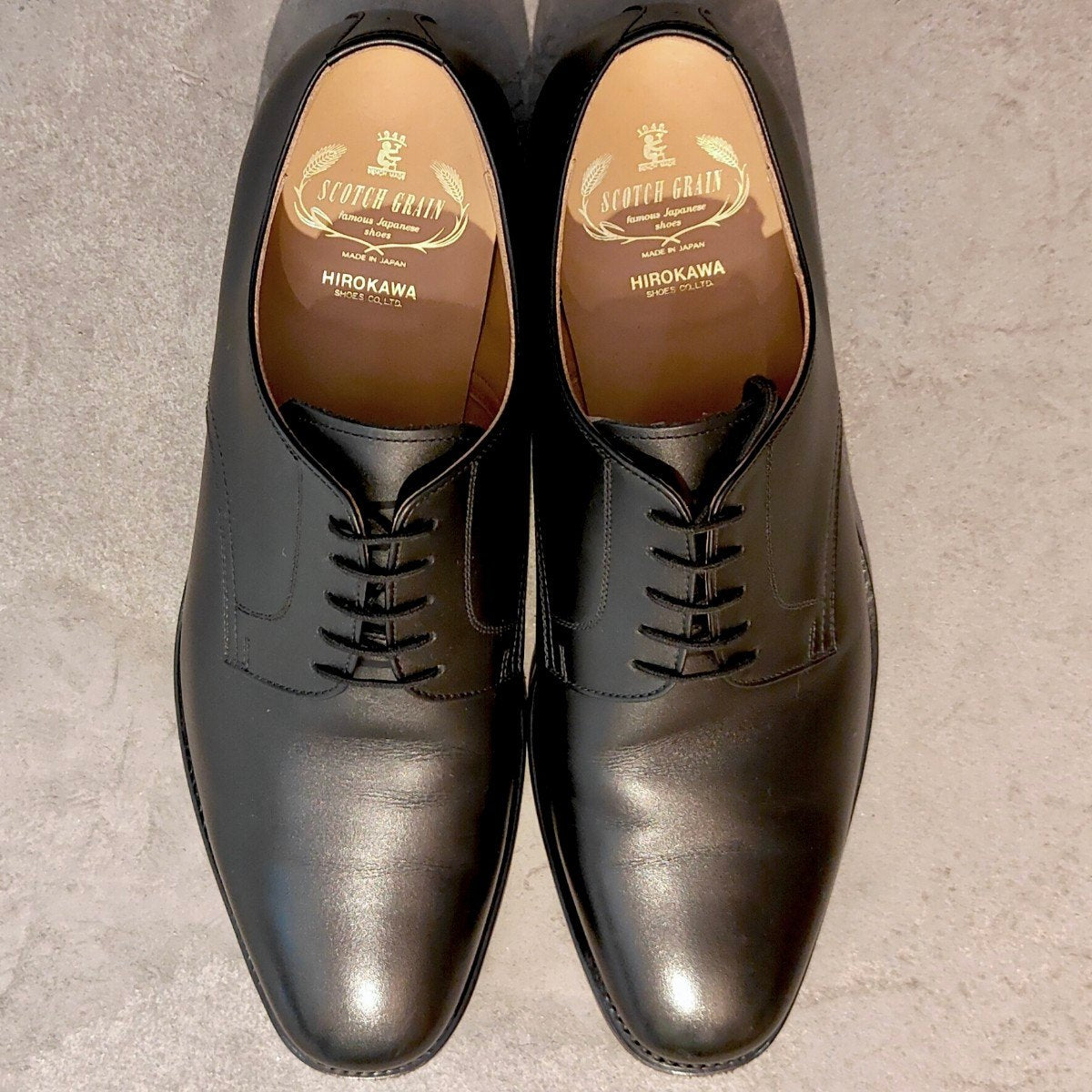 使用数回【SCOTCH GRAIN】スコッチグレイン 3524 アシュランス プレーントゥ ブラック サイズ27EEE