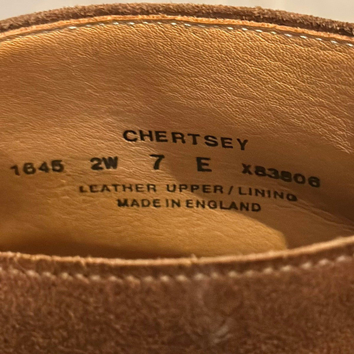 【CROCKETT&JONES】クロケット&ジョーンズ チャートシー チャッカブーツ スエード ライトブラウン サイズ7E 224ラスト