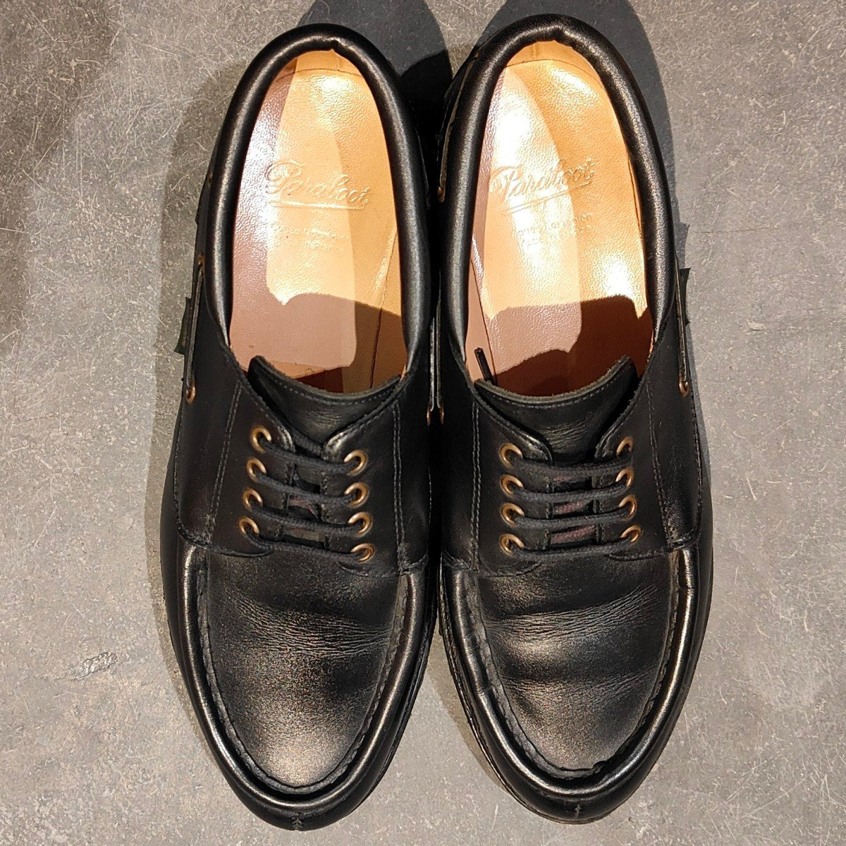 極美品 【Paraboot】パラブーツ シメイ Ｕチップ カーフ ブラック サイズ UK7.5 参考定価￥101,200-