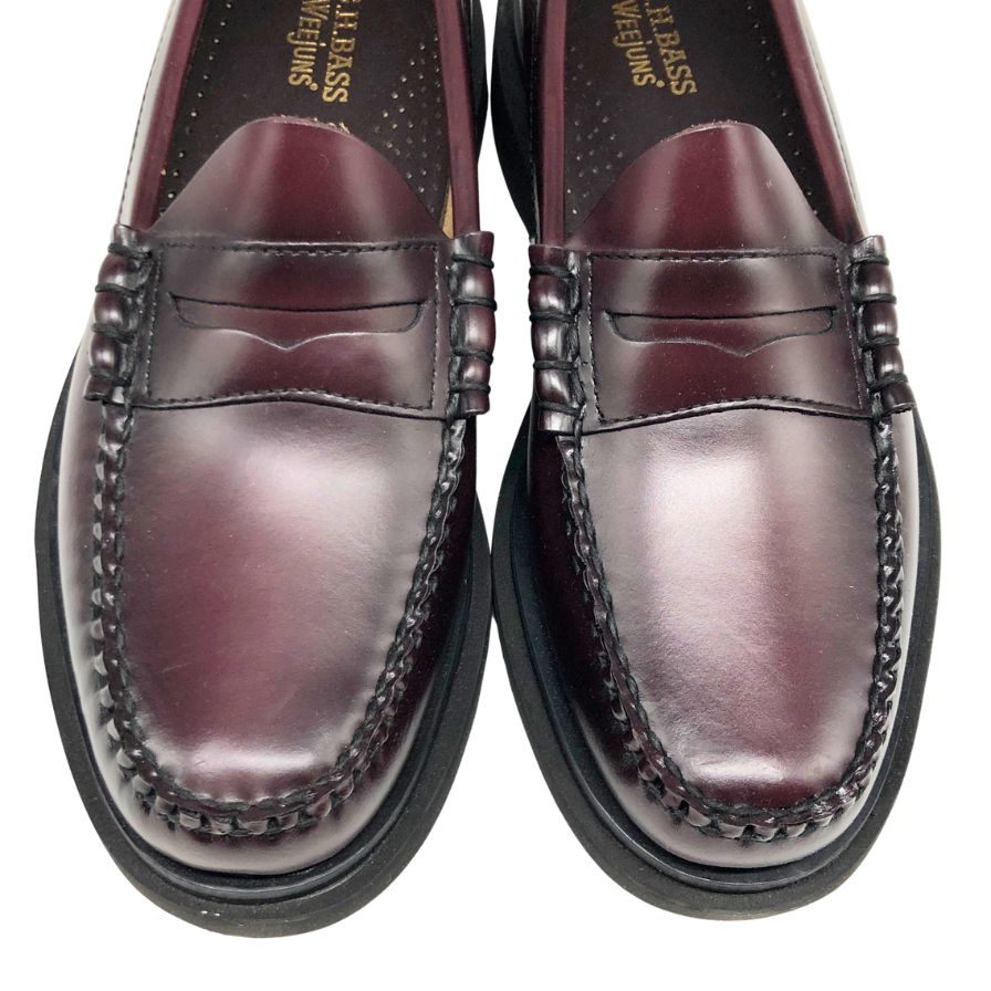 新品未使用 【G.H.Bass&Co. 】 ジーエイチバス 11610A  ローファー ハイシャインレザー バーガンディ サイズ US8 定価￥38,500-