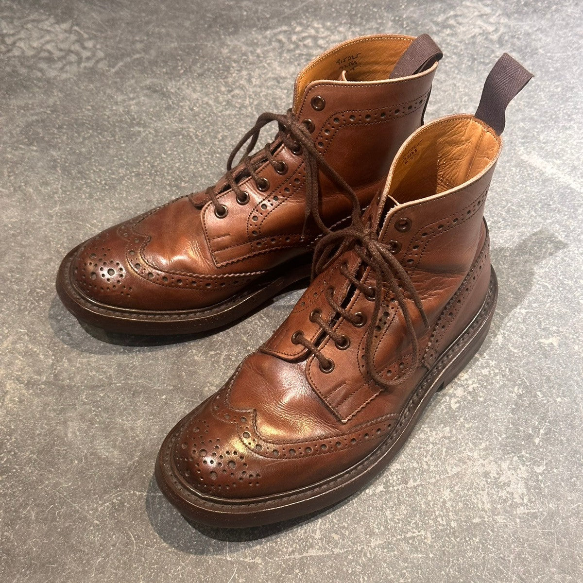 【Tricker’s】トリッカーズ M2508 カントリーブーツ カーフ ダークブラウン サイズUK6