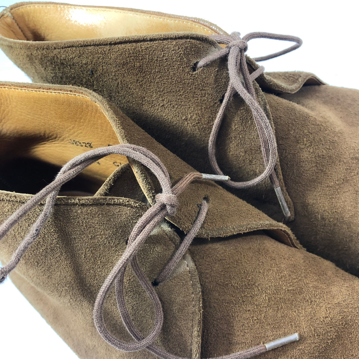 【Crockett&Jones】クロケット＆ジョーンズ チャッカブーツ グレンコー スエード ブラウン メンズ サイズUK8E