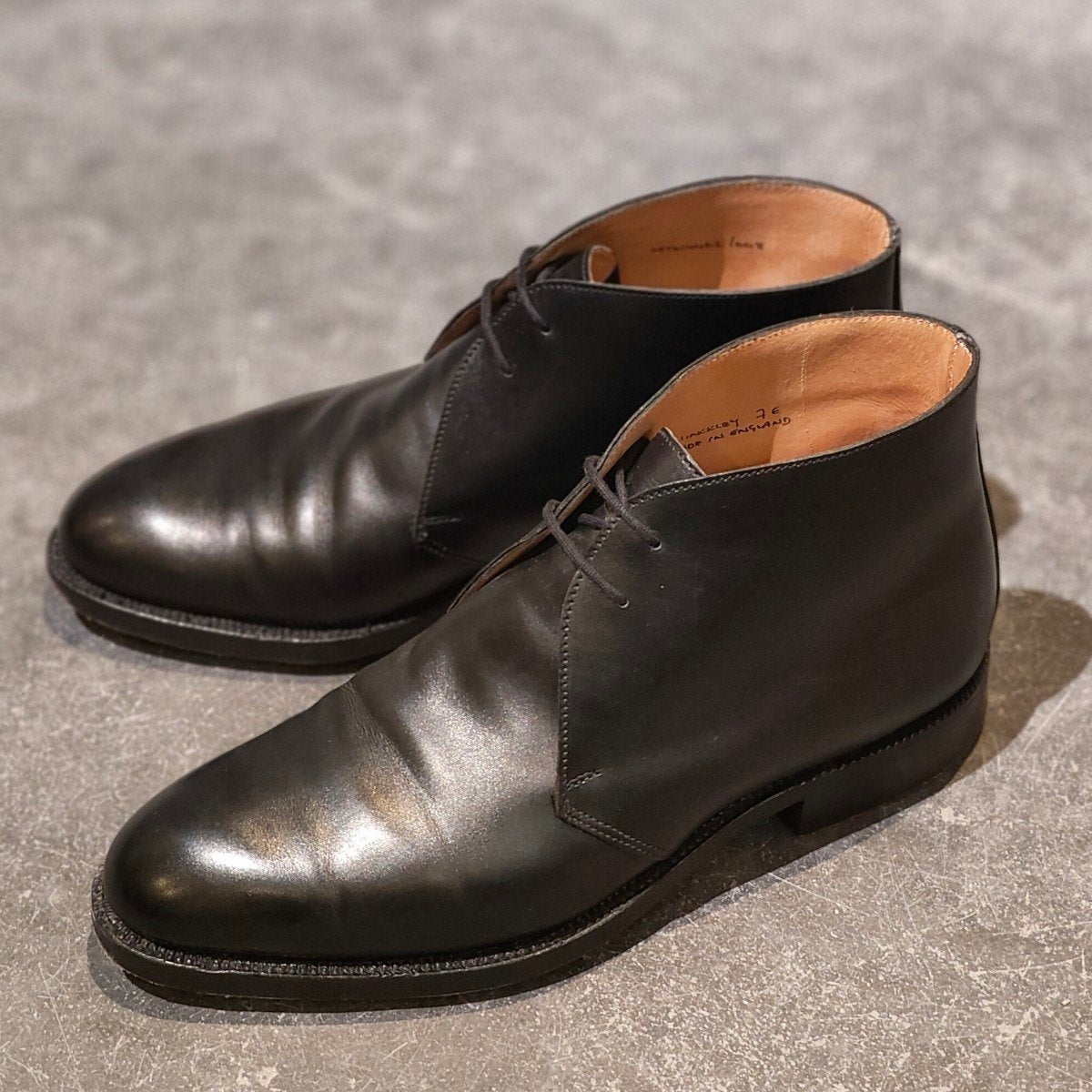 美品【Lloyd Footwear】ロイドフットウェア チャッカブーツ ブラック サイズUK7E