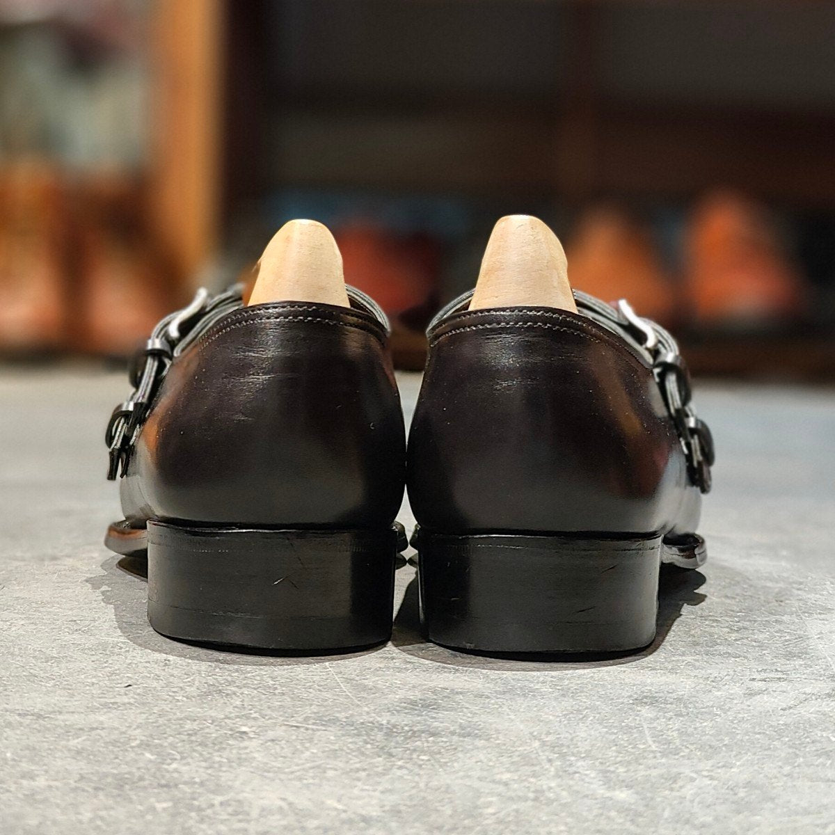 極美品 【JOHN LOBB】ジョンロブ チャペル ダブルモンクミュージアムカーフ ブラック サイズ UK6D 8000ラスト 参考定価￥344,300-