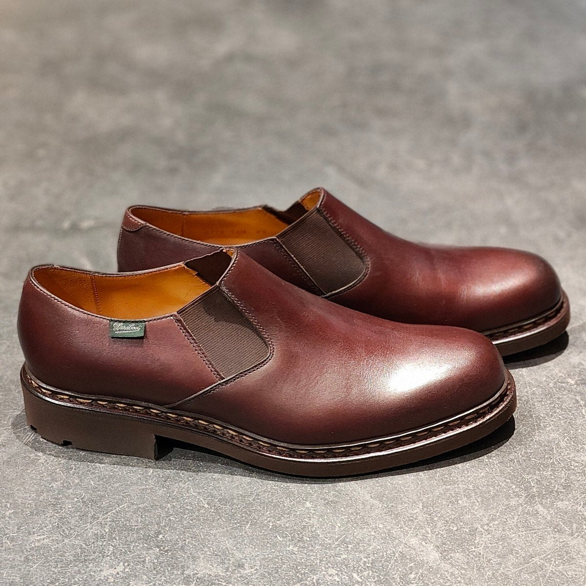 新品未使用【Paraboot】パラブーツ フォトン サイドゴアスリッポン リスレザー カフェ サイズ UK8.5 参考定価￥90,200-