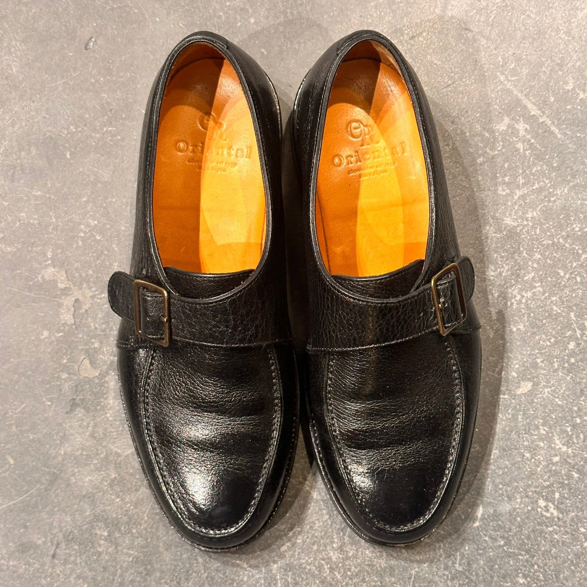 【ORIENTAL】オリエンタル クライド 3303 シングルモンク シュリンクレザー ブラック サイズUS6