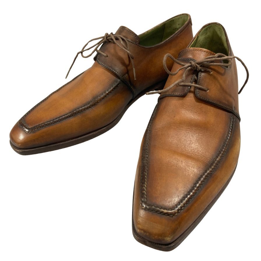 【BERLUTI】ベルルッティ レザーシューズ スクエアトゥ メンズ サイズ6相当 ブラウン系