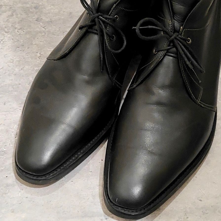 【JOHNLOBB】ジョンロブ ロムゼイ2 チャッカブーツ Rスタンプ カーフ ブラック サイズUK11.5EE 8000ラスト
