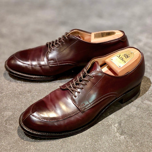 美品【ALDEN】オールデン 54321 Vチップ コードバン ダークバーガンディ US8.5D モディファイドラスト 参考定価￥217,800-