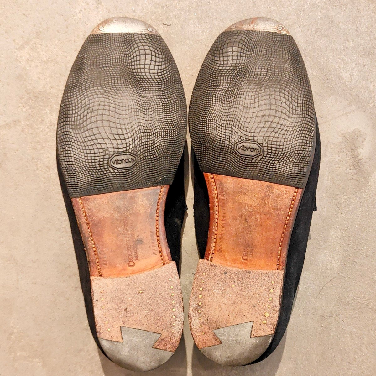 美品【Crockett&Jones】クロケット&ジョーンズ リッチモンド ローファー アンライニング スエード ネイビー サイズUK6E相当