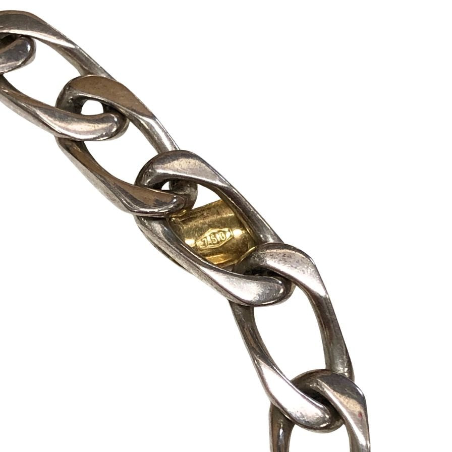 【TIFFANY&CO.】ティファニー ブレスレット ヴィンテージ フィガロチェーン SV925×K18 コンビ メンズ