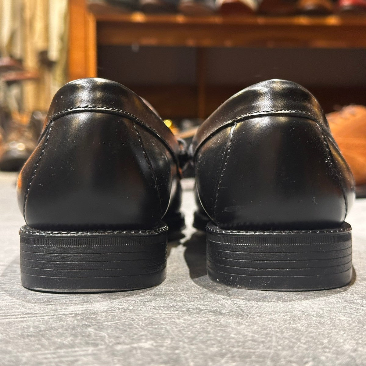 使用数回【G.H.Bass&Co. WEEJUNS】ジーエイチバス  ビットローファー カーフ ブラック サイズUK7.5