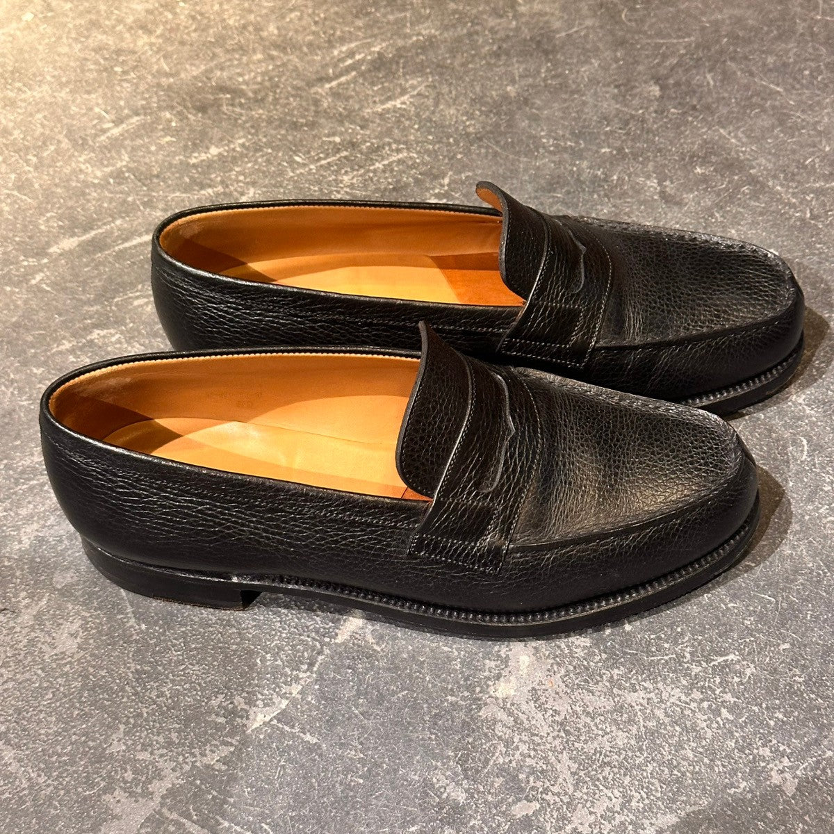 美品【J.M. WESTON】ジェイエムウエストン 180 シグニチャーローファー シボレザー ブラック サイズUK6.5D 41ラスト