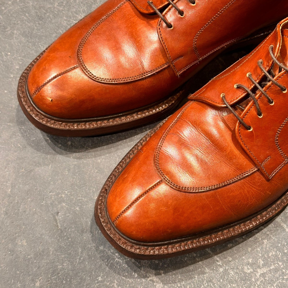 【church's】チャーチ DARTMOOR スプリットトゥ カーフ ブラウン サイズUK65G