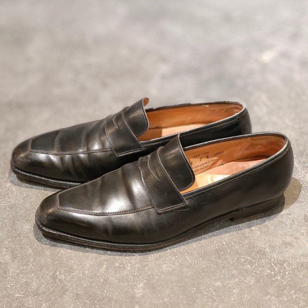 【Crockett&Jones】クロケット&ジョーンズ メルトン ローファー カーフ ブラック サイズUK7E