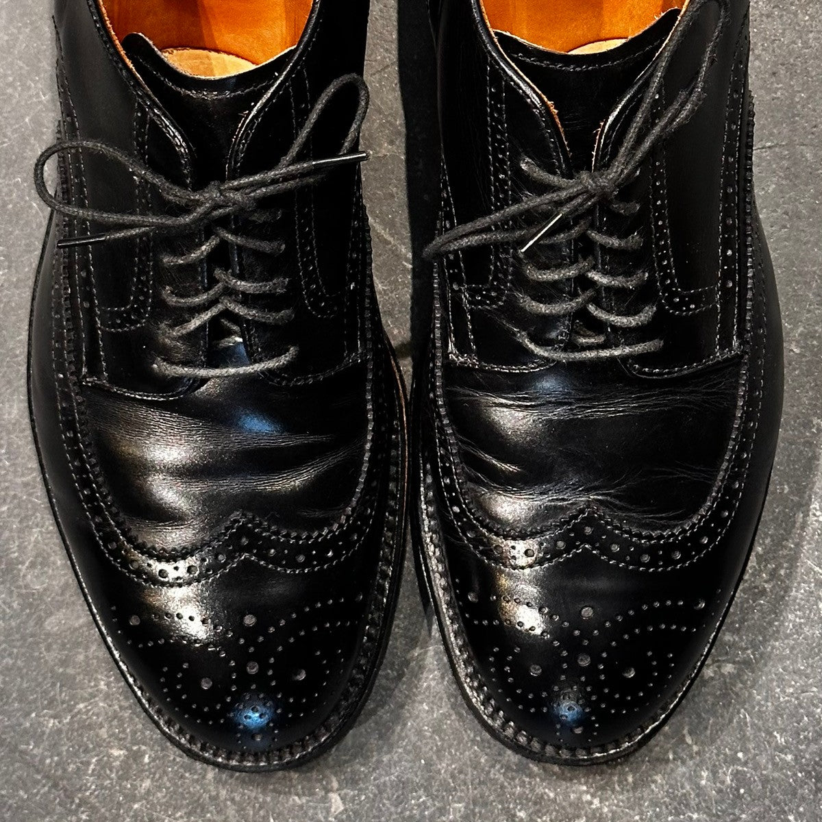 美品【ALDEN】オールデン 54210 ウイングチップ カーフ ブラック サイズUS8 モディファイドラスト
