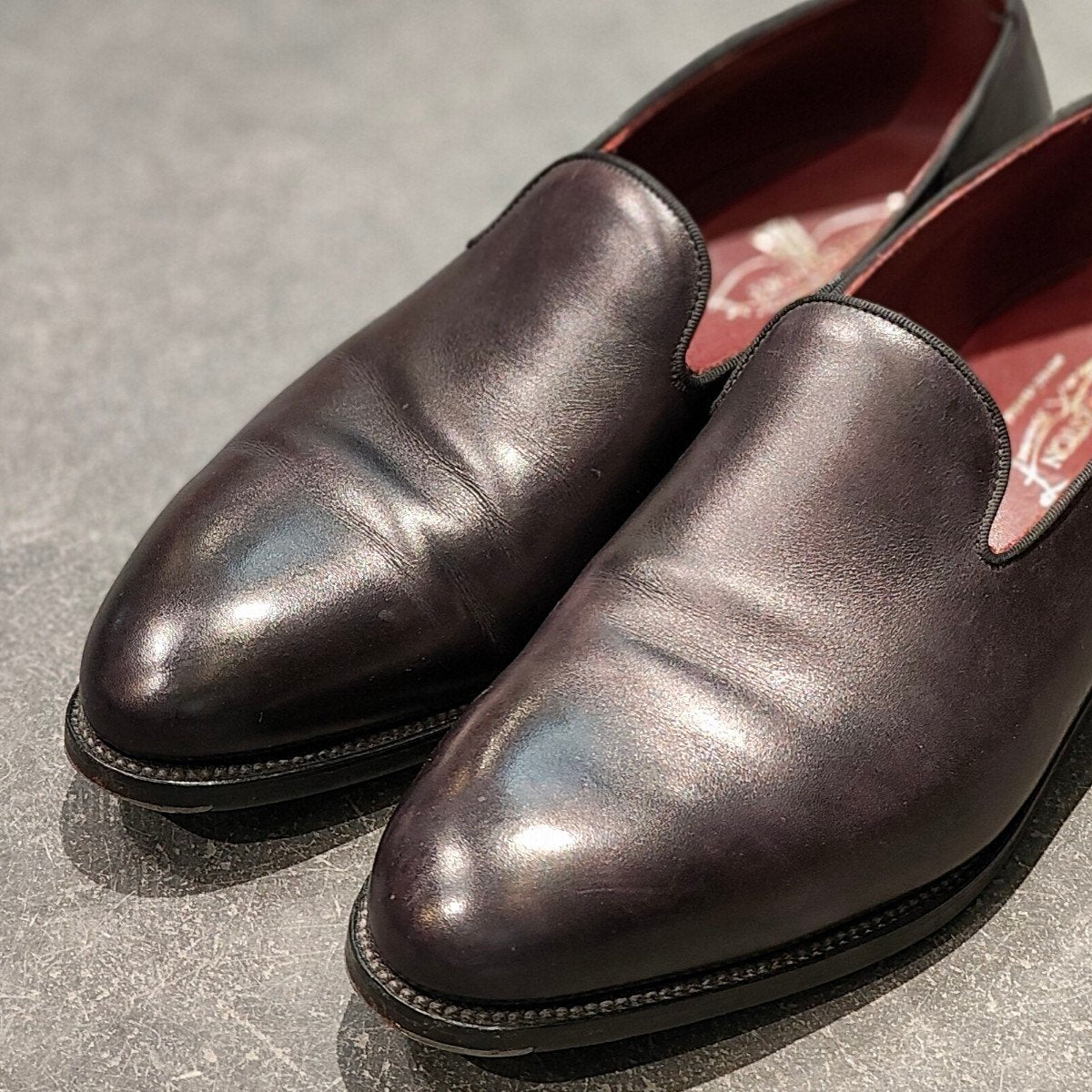 希少 美品【J.M. WESTON】ジェイエムウエストン 345 ウルトラウエストン スリッポン カーフ ブラック サイズ 7D